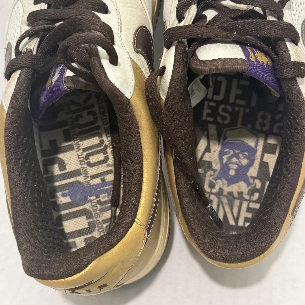 Nike Air Force 1 Low 07 Supreme 25th Anniversary 315087-121 White Gold Brown 8.5